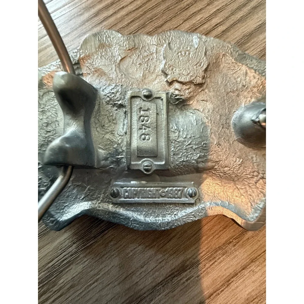 Vintage 1987 Siskiyou Belt Buckle American By Birth Southern By Grace Of God